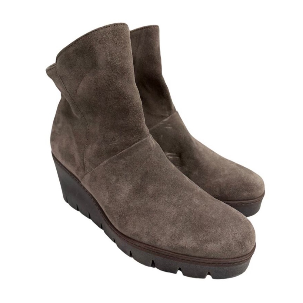 Gabor Pepper Suede Wedge Ankle Boot Size 6.5 # Box M966
